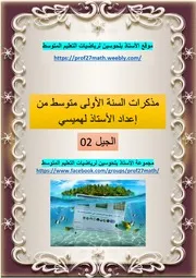 مذكرات السنة 1 متوسط الجيل 02 من اعداد الأستاذ لهميسي بصيغة البي دي أف
