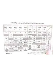 جدول الاختبارات وتوزيع اللجان للطالبات