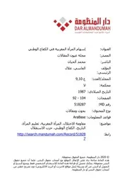 صفحة لمحات من تاريخ المغرب. إسهام المرأة المغربية في الكفاح الوطني