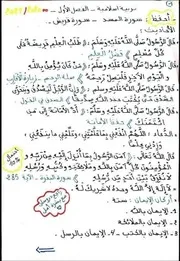 ملخصات الفصل الأول في التربية الإسلامية للسنة الثانية ابتدائي