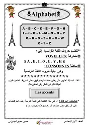 مذكرة اللغة الفرنسية للصف الاول الاعدادي الترم الاول 2021