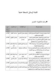 قائمة الرسائل المسجلة حديثاً