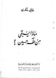 غلاف ماذا يبقي من طه حسين