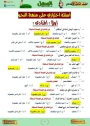 أهم الاسئلة المتوقعة فى النحو بالإجابات تالته اعدادي ترم اول 2025 أ. ابراهيم الجابرى