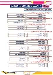 اسئلة متفوقين تاريخ ١.ث الترم ٢