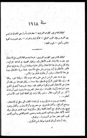 كتاب مذكراتي في نصف قرن 38.0 سنة 1918