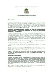 The Muslim Woman and Her Husband المرأة المسلمة مع زوجها ( إنجليزي