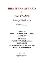 A ITHNA ASHARIA NI WATU GANI الإسلام مترجم اللغة السواحيلية