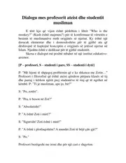 Dialogue Between Atheist Prof And Muslim Student كتاب اسلامي مترجم اللغة الالبانية الالبانيه الألبانية