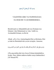 ENTINE DAY SIKU YA WAPENDANAO الإسلام مترجم اللغة السواحيلية