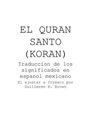 Holy Quran In Mexicanespanol Mexicano مصحف القرآن مكتوب مترجم ترجمة قران قرآن القران المصحف الى اللغة
