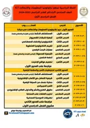 التوزيعة الرسمية لمنهج ICT G 6 T 1