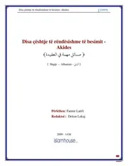 Important Issues In The Belief كتاب اسلامي مترجم اللغة الالبانية الالبانيه الألبانية