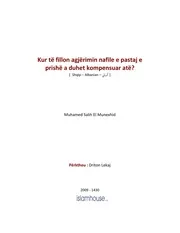 كتاب فتاوى فتاوي الفتاوى فتوى إسلامية مع الترجمة مترجم اللغة الالبانية الألبانية Kur Te Fillon Agjerimin Nafile