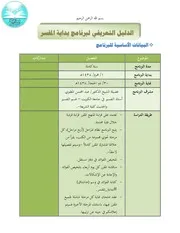 الدليل التعريفي لبرنامج بداية المفسر