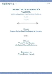 Omo Katika Umuhimu Wa Tawhiid الإسلام مترجم اللغة السواحيلية