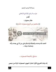 مختصرٌ من تأريخ صحوات الشّام ( 2)