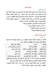 التربية الغذائية درس