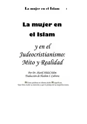 المرأة فى الإسلام والمرأة فى العقيدة اليهودية والمسيحية بين الأسطورة والحقيقة ( إسبانيLa mujer en el Islam y en el Judeocristianismo)