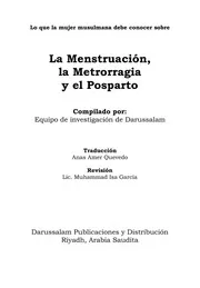 رسالة في الدماء الطبيعية للنساء إسباني La Menstruación, la Metrorragia y el Posparto