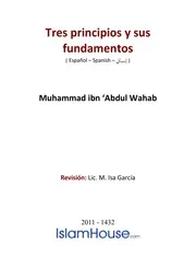 Tres principios y sus fundamentos ثلاثة الأصول وأدلتها ( إسباني