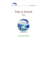 Fiqh as-Sunnah: The Book of Hajj فقه السنة: كتاب الحج ( إنجليزي