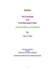 Islam: The Complete and Final Message to Man الرسالة الكاملة و الخاتمة للبشرية ( إنجليزي